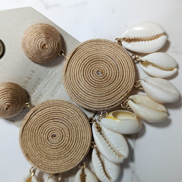 Anthropologie Lake Life Preppy Circle Drop Earrings - Picture 4 of 5